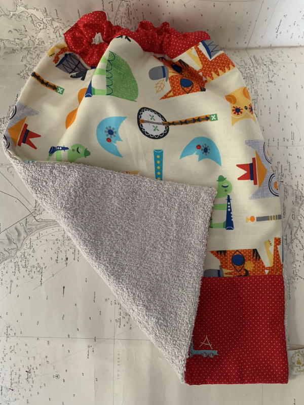 Serviette De Cantine Enfant Personnalisable - Bavoir élastique En Coton Pour Maternelle, 2-5 Ans - 8